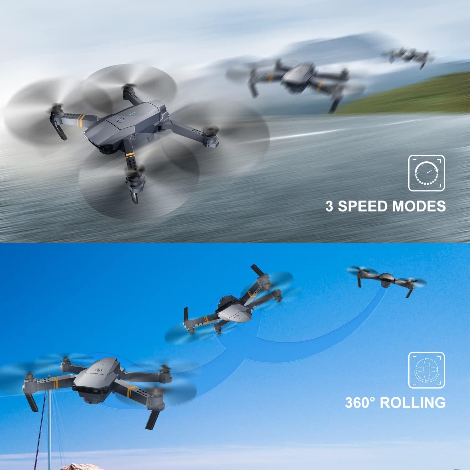 RC Quadcopter Drone with Camera Live Video, WiFi FPV Quadcopter with 120°  Wide-Angle 1080P HD Camera Foldable Drone RTF - Altitude Hold, One Key Take
