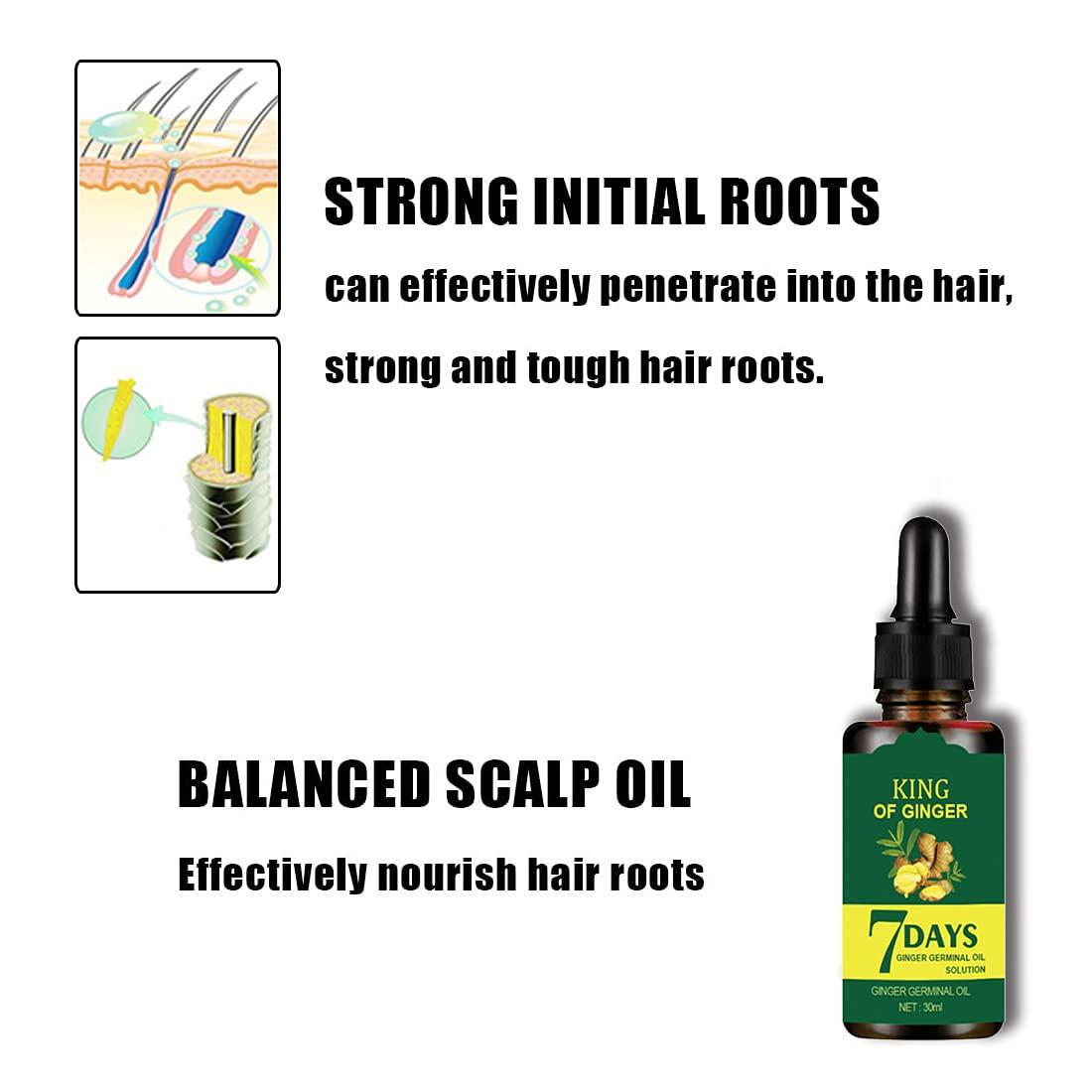Ginger Hair Growth Germinal Oil 30ml 3pcs Regrow Hair In 7 Days Ginger Hair Growth Germinal Oil 30ml 3pcs Regrow Hair In 7 Days
