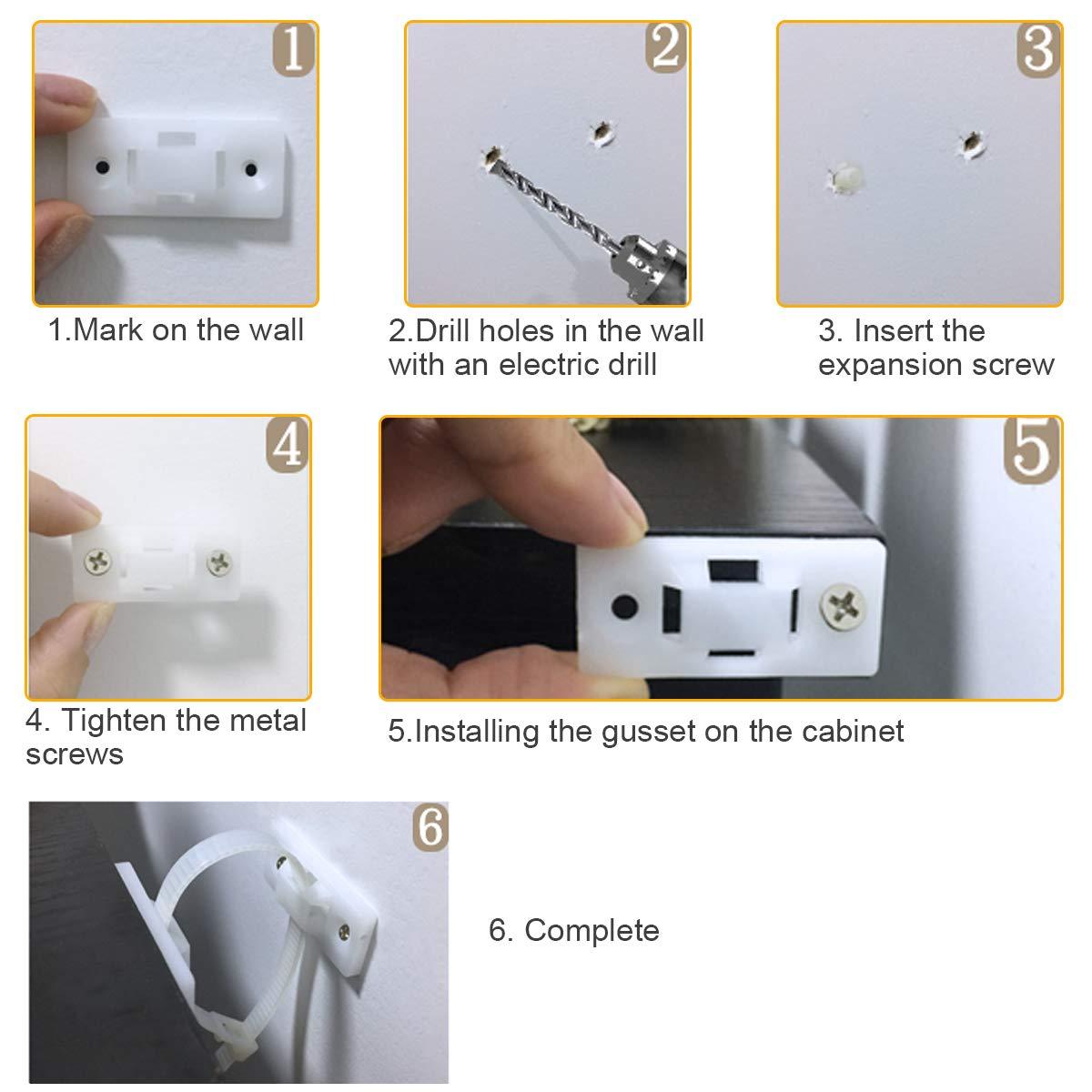 Antitip Furniture Wall Anchor Straps for Dresser or Bookshelf(4 Pack