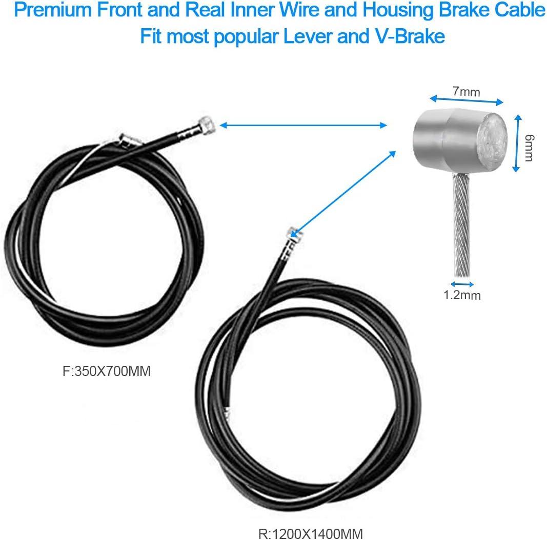 RUJOI Bike Brake Lever Set Aluminum Alloy Handle with Brake Cable Wire for Mountain Road Folding Bikes