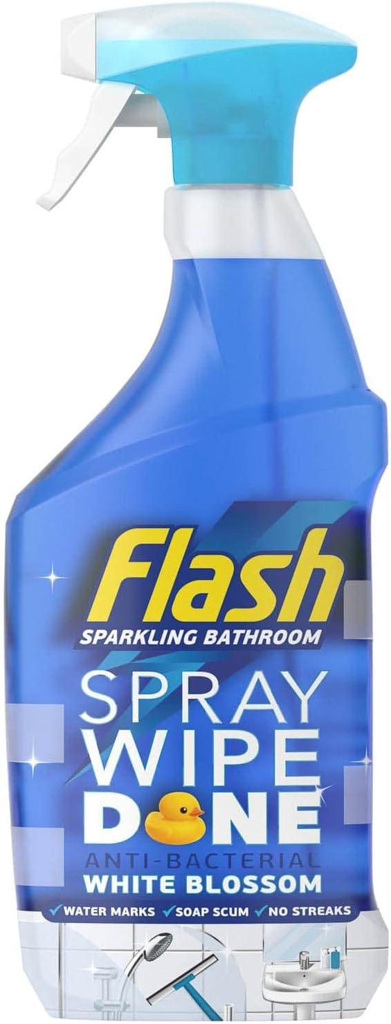 Flash Sparkling Bathroom Antibacterial Cleaning Spray Wipe-Done 800ml ...
