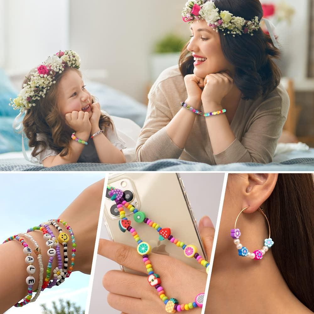 Kids Beads, Diy Bracelet Beads Set Kids Bead Necklaces For Pony Alphabet,  Jewelry Making Kit Art Crafts Classic Kids Bead Toys And Jewelry