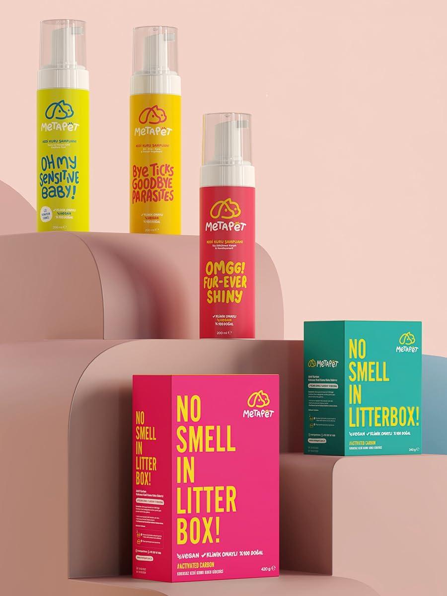 Waterless Dry Cat Shampoo No Rinse Kitten Shampoo pH Balanced Sensitive