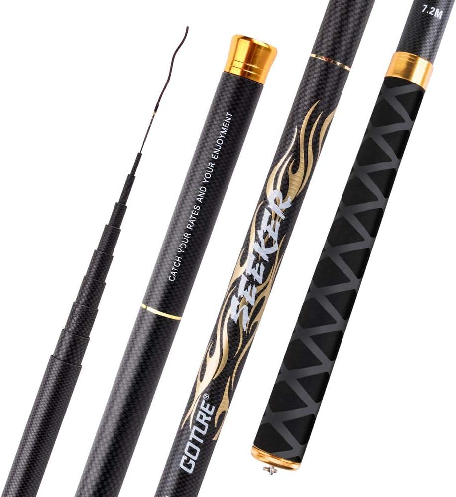 Goture Telescopic Tenkara Fishing Rod - Ultralight Portable Collapsible Bass Crappie Rod | Carbon Fiber Inshore Stream Trout Pole | 12ft/3.6m Free Tip Set | Buy Now with Express International Delivery | GoSupps.com Goture Telescopic Tenkara Fishing Rod - Ultralight Portable Collapsible Bass Crappie Rod | Carbon Fiber Inshore Stream Trout Pole | 12ft/3.6m Free Tip Set | Buy Now with Express International Delivery | GoSupps.com