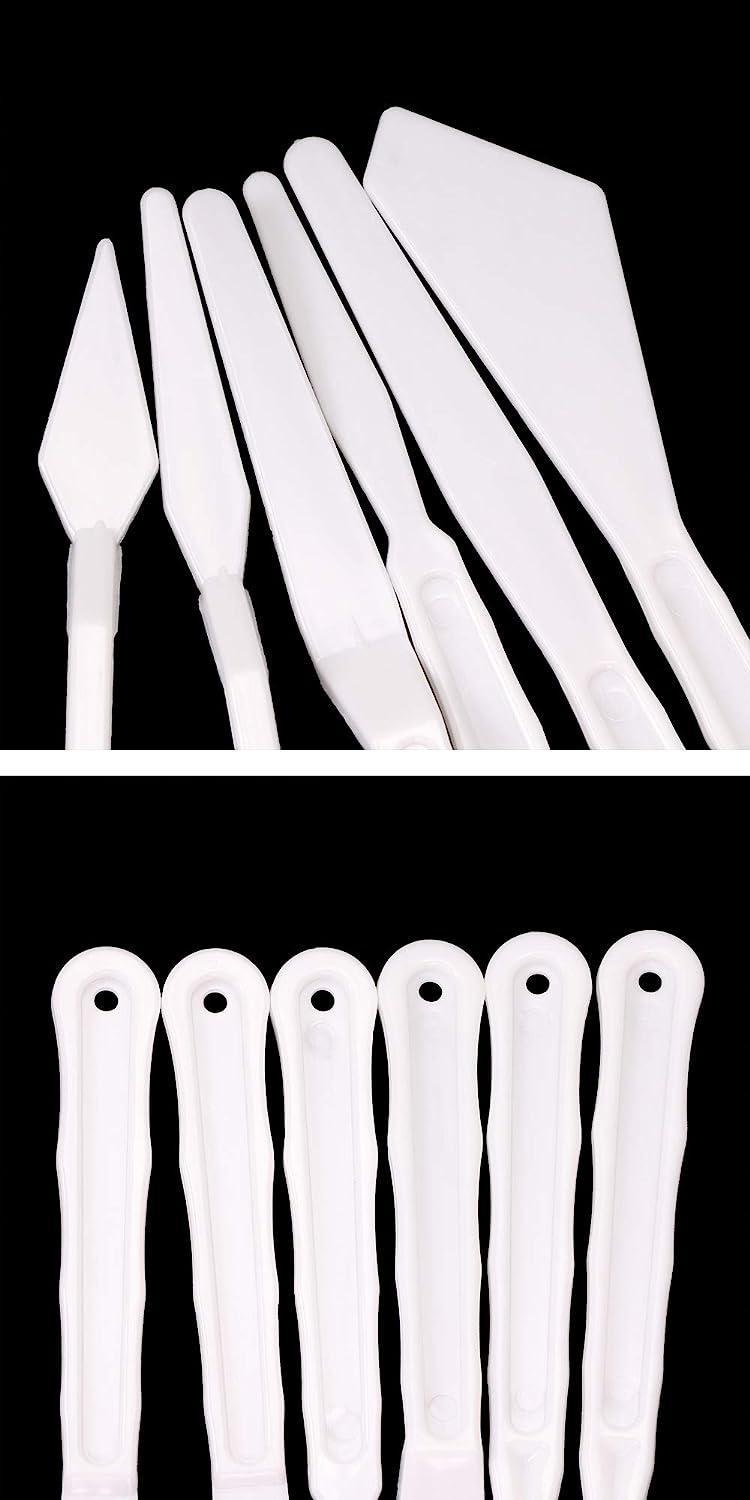 Penta Angel Plastic Painting Palette Knives Set 6Pcs White Art Artist