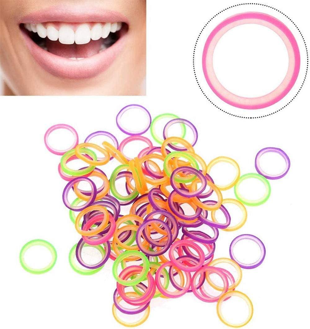 300 Pcs SmileTech Dental Teeth Bands 6.5 OZ Heavy Neon Dental Colored