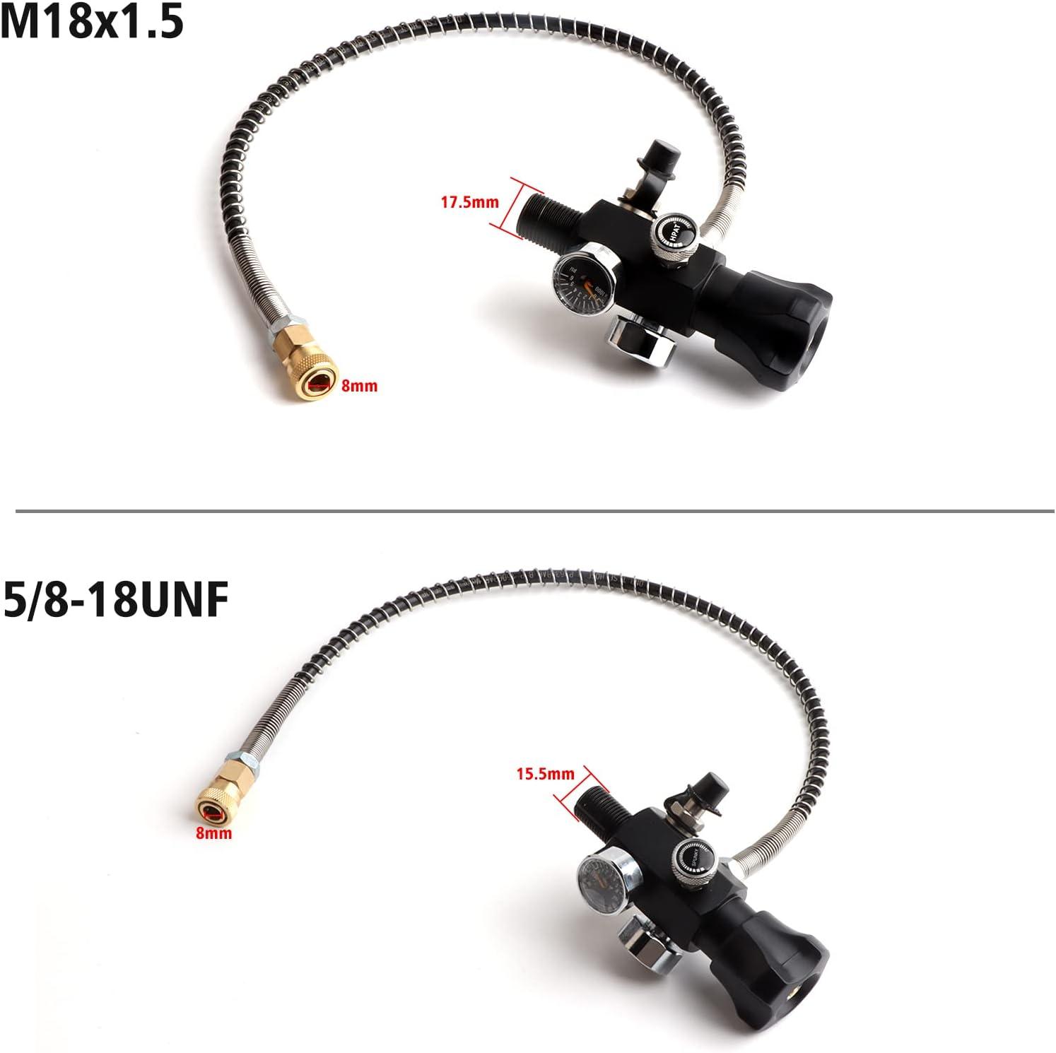 Owfeel DIN Valve Scuba Adapter with Gauge 4500psi Working Pressure