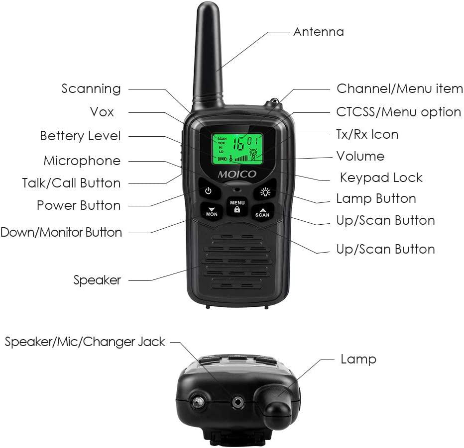 Walkie Talkies MOICO Long Range Walkie Talkies for Adults with 22 FRS