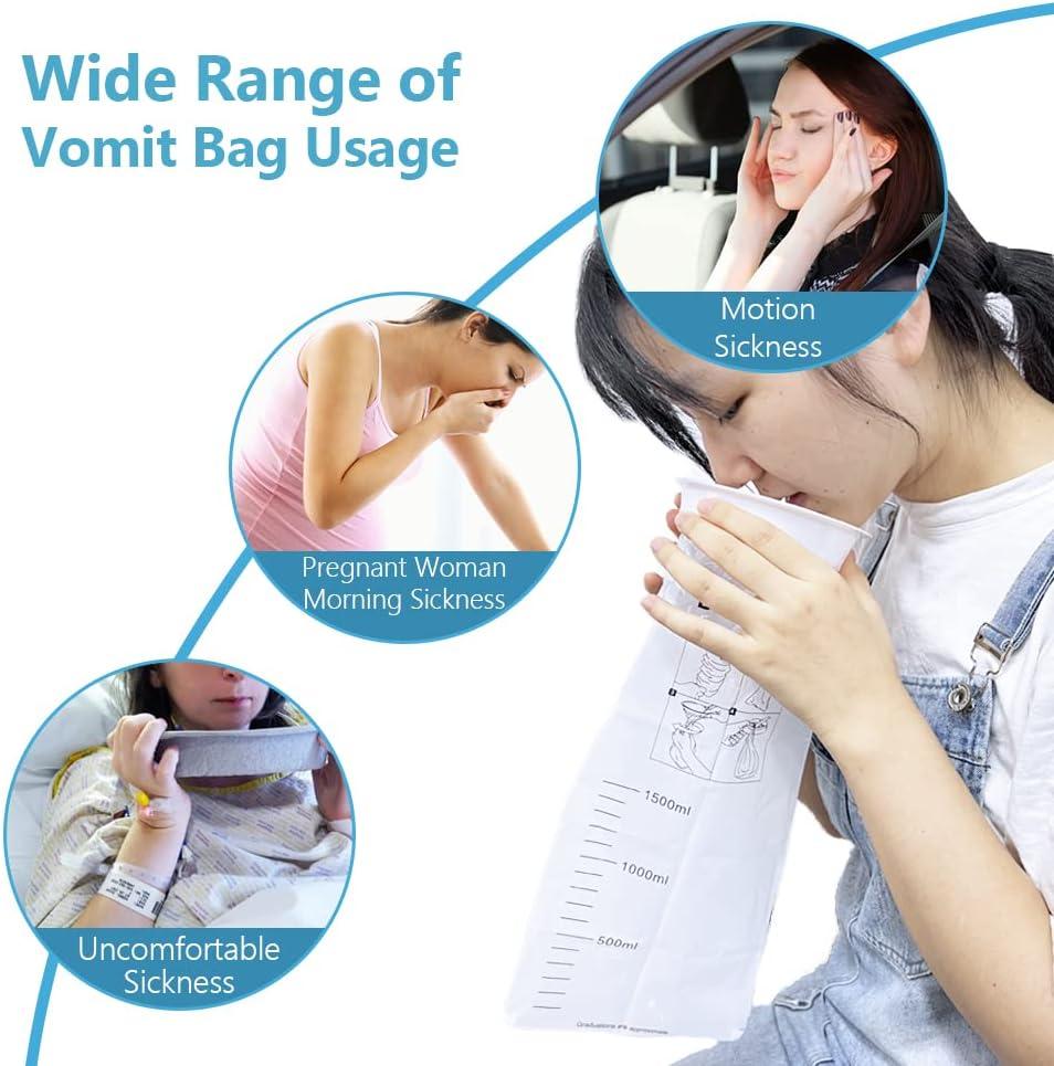 BAOZENP Disposable Vomit Bags 20 PCS (1000ml) Emergency Emesis