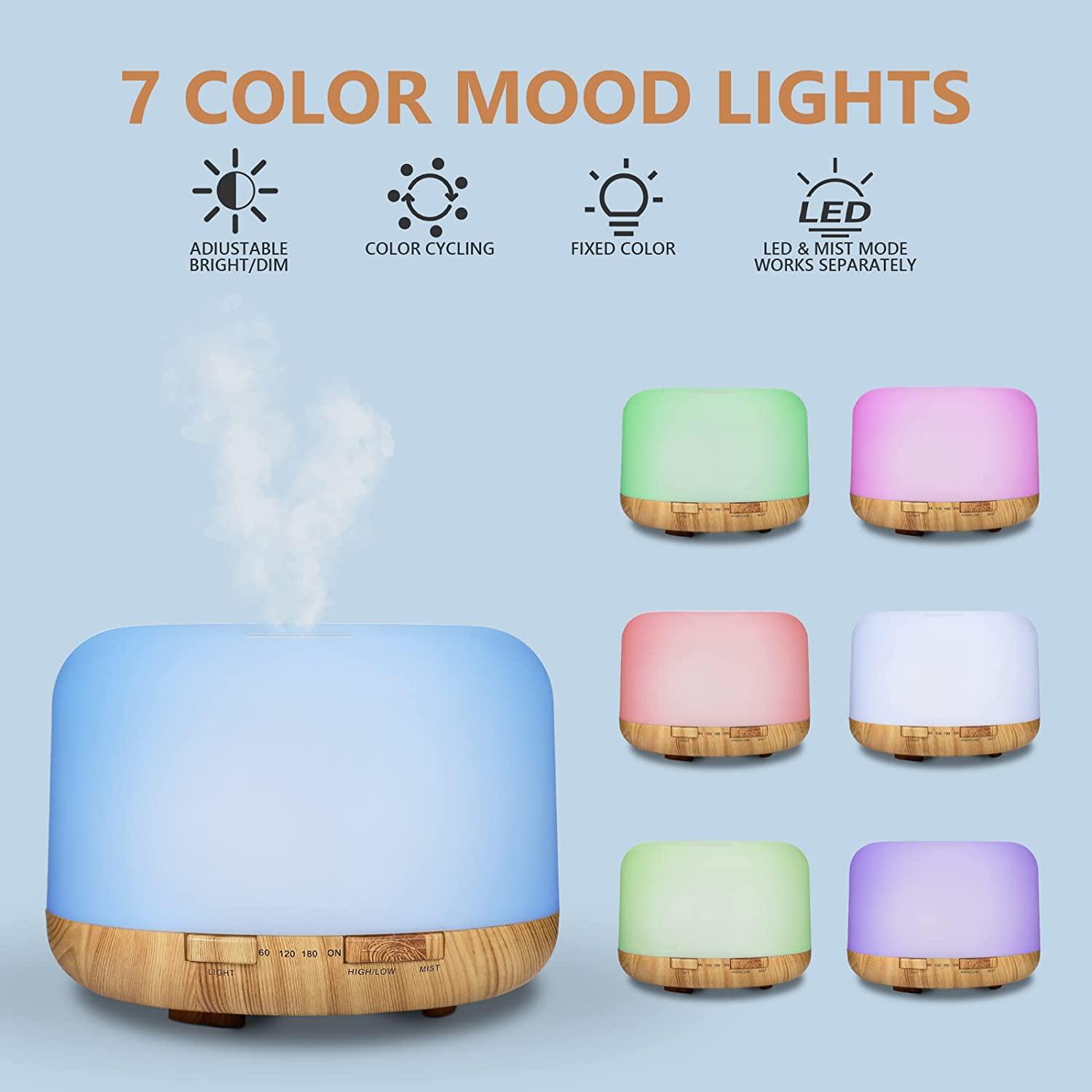 Oil Diffuser with 15x10mL Essential Oils, 500ml Essential Oil Diffusers