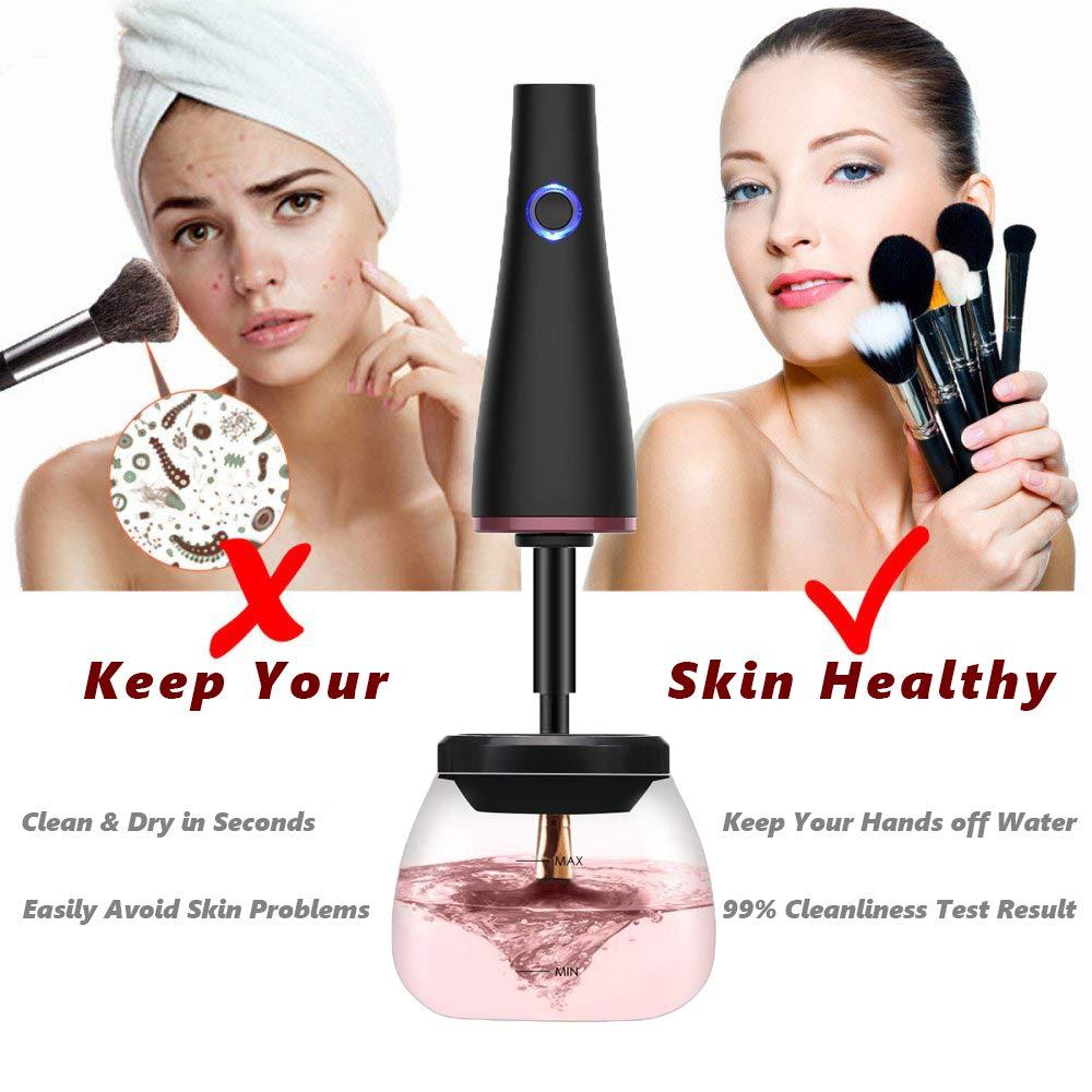 Beautrayn Automatic Makeup Brush Cleaner Dryer Fast Electric Brush Cleaner  Machine Super Clean Spinner Brush Wash & Dry Cleaning Tool