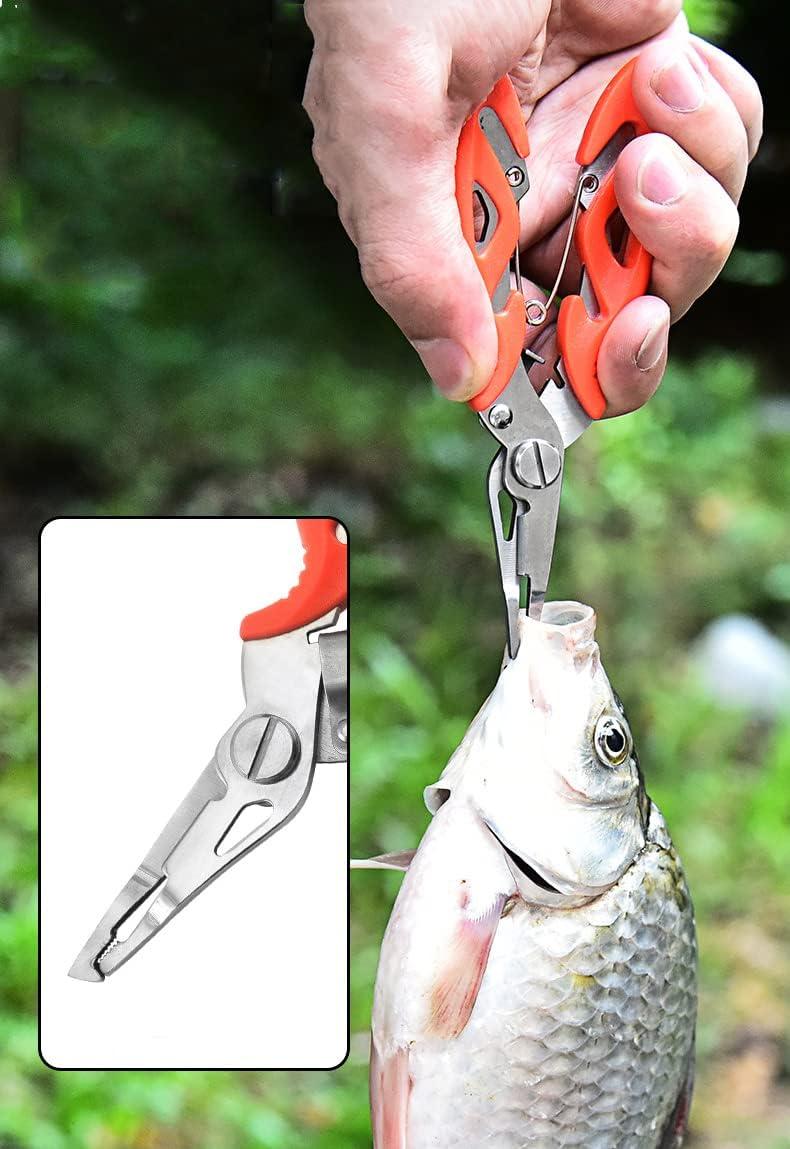 tzoxal Fishing Pliers Stainless Steel Fish Hook Remover, Saltwater