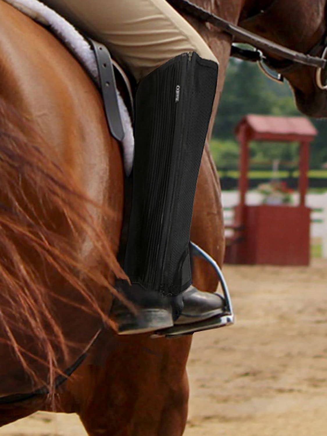 Guêtres équitation ouvertes mouton synthétique - 580 noires x2 pour les