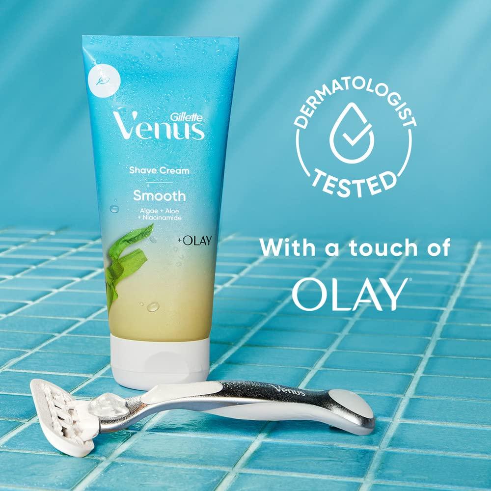 Gillette Venus Smooth plus Olay Shaving Cream for Women 3 Count 6 oz