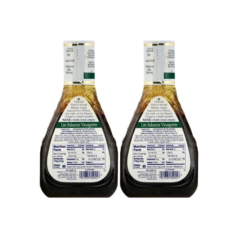 Ken's Steak House Lite Balsamic Vinaigrette Dressing, 16 OZ