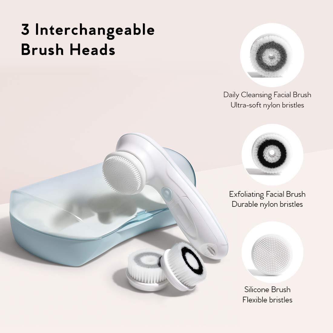 My Life My Shop Ultimate Spin Facial Cleansing Brush (Grey) Ultimate Skin Spa with 3