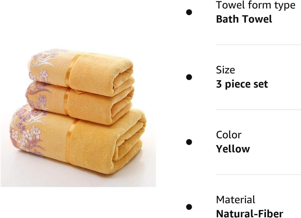 3pcs Thick Bath Towel Set Home Bathroom Cotton Soft Absorbent