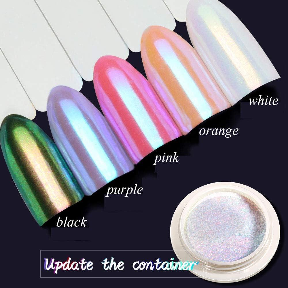 PrettyDiva Holographic Nail Powder - Unicorn Chrome Nail Pigment