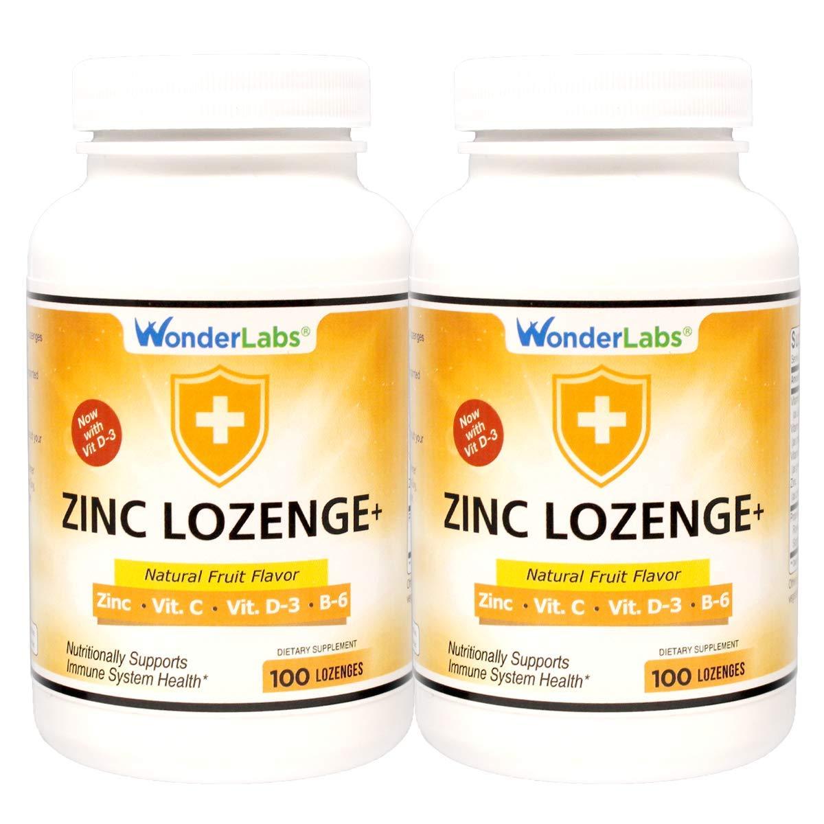 Wonder Laboratories Zinc Lozenges with Vitamin C Fruit Flavored