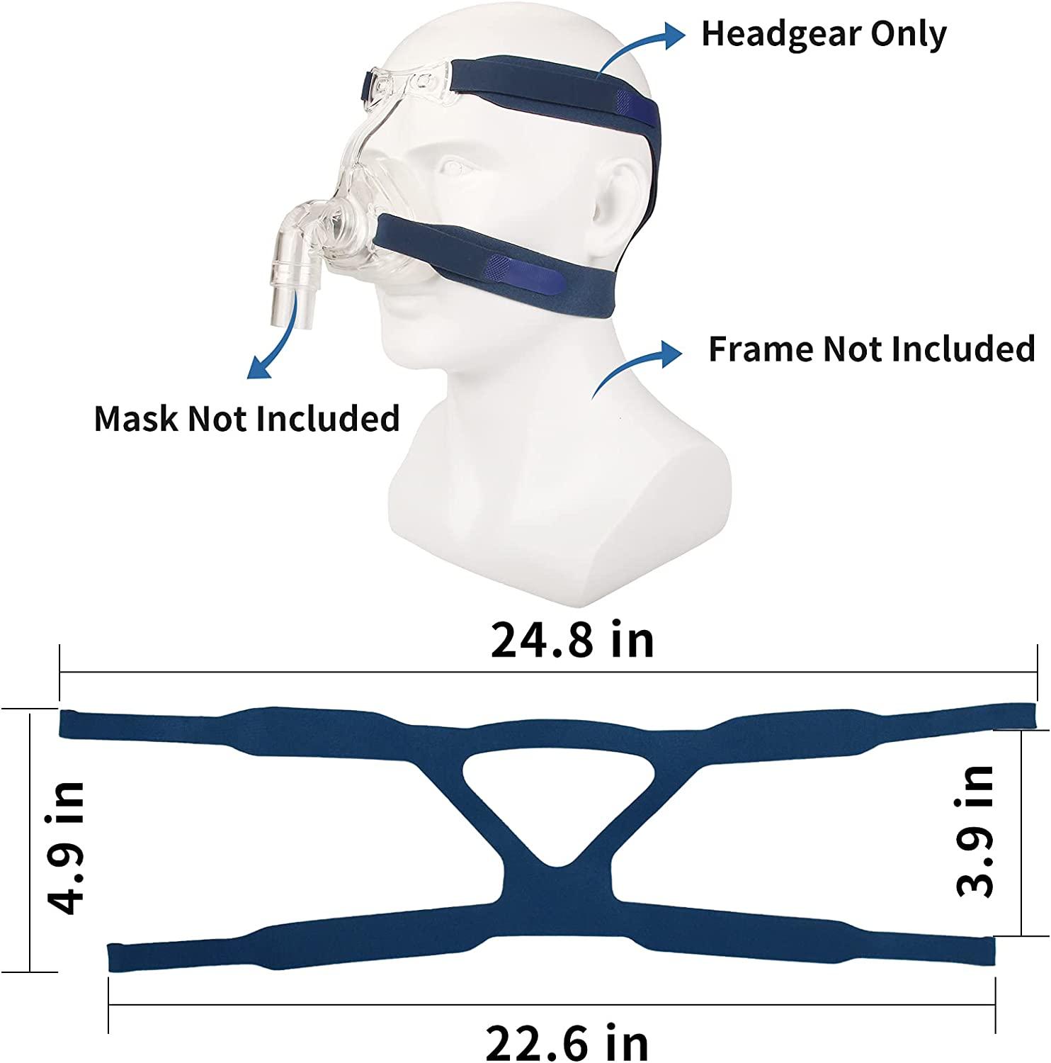 Universal Headgear Full Mask Replace Part CPAP Ventilator Headband (Without Mask) (Blue)