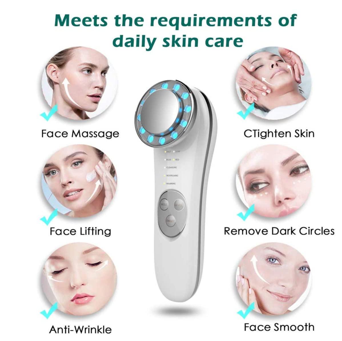 Facial Massager, Skin Care Tools 7 in 1 Face Lifting Machine