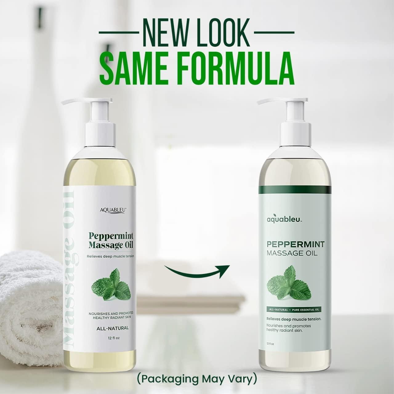 Aquableu’s Peppermint Massage Oil At Home Massage Therapy Relieves