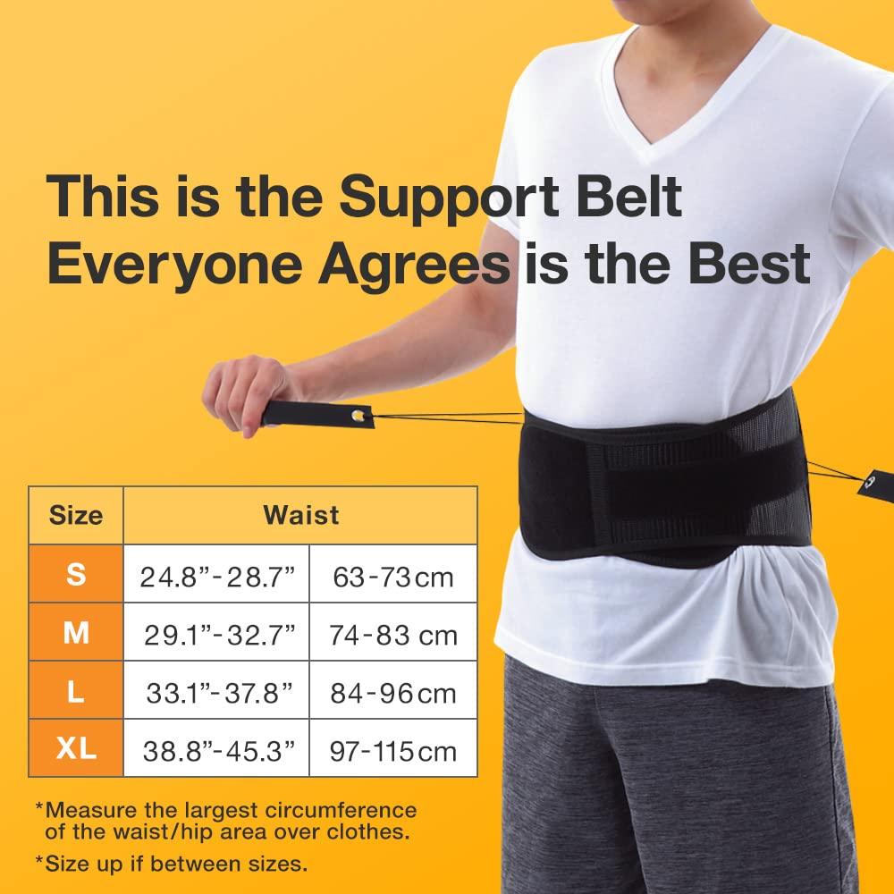 GUARDNER Lumbar Support Back Brace (Official) - Relief from Back Pain  Breathable Design Lower Back Belt Posture and Spine Support (L size 33-38  in) Large