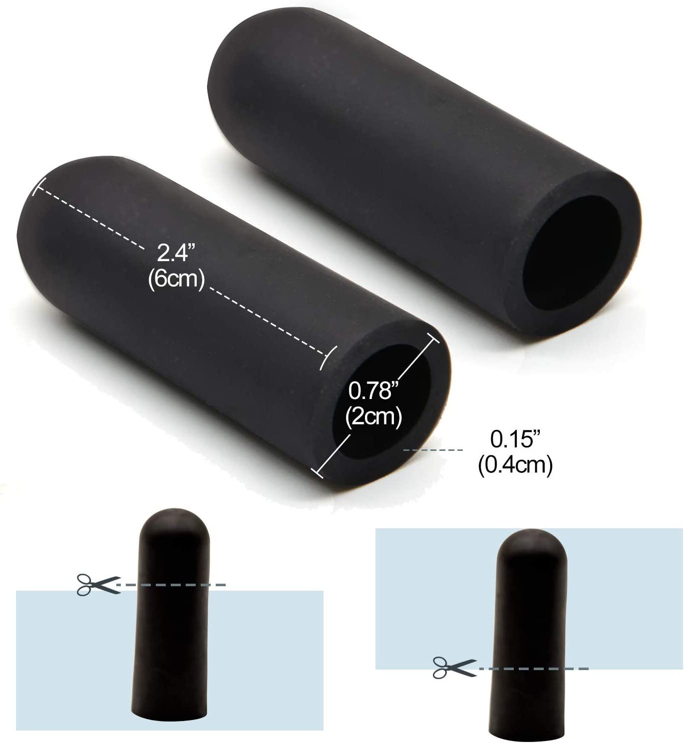 Povihome Black Finger Protectors Pack of 10 Moisturizing Finger Cots