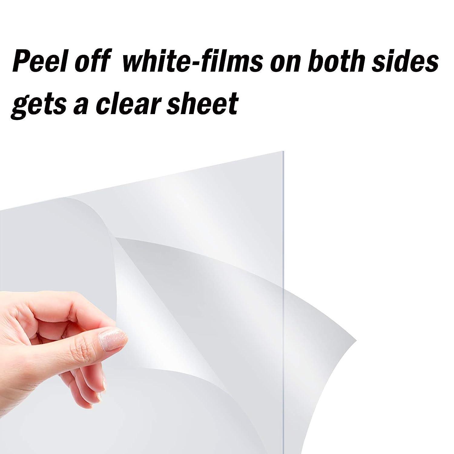 Bedexut 20 Pack 5x7" Plexiglass Sheet 1mm Thick, Clear PETG Panels for Craft Projects