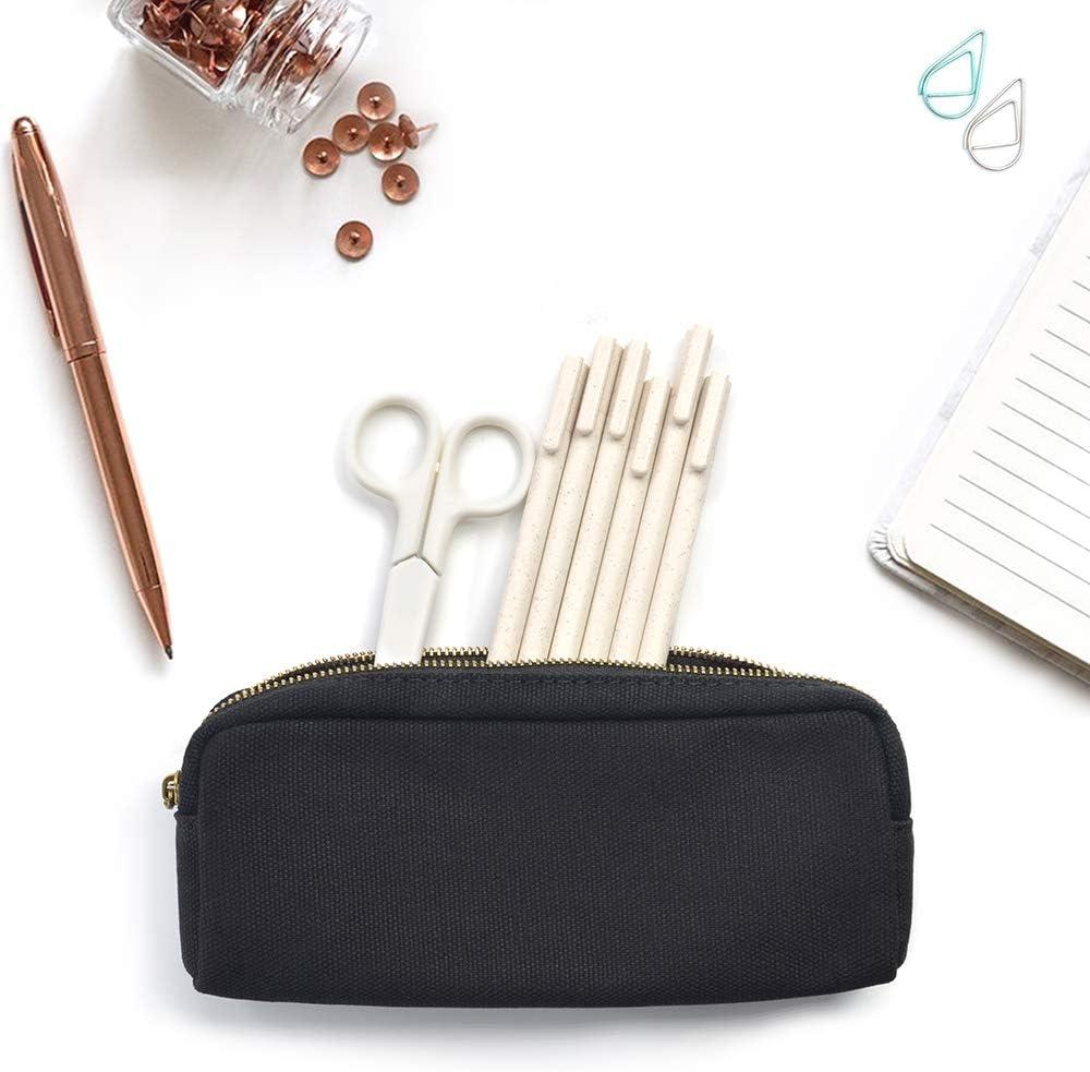 Pencil Pen Case Dobmit Big Capacity Pencil Pouch Canvas Makeup Bag