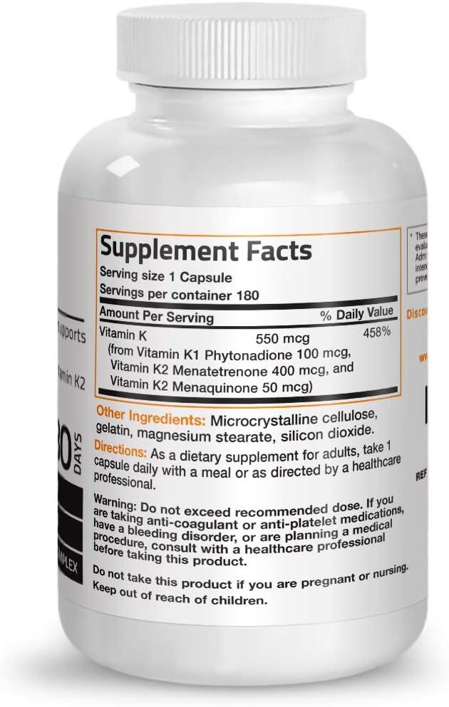 Vitamin K Triple Play (Vitamin K2 MK7 Vitamin K2 MK4 Vitamin K1) Full