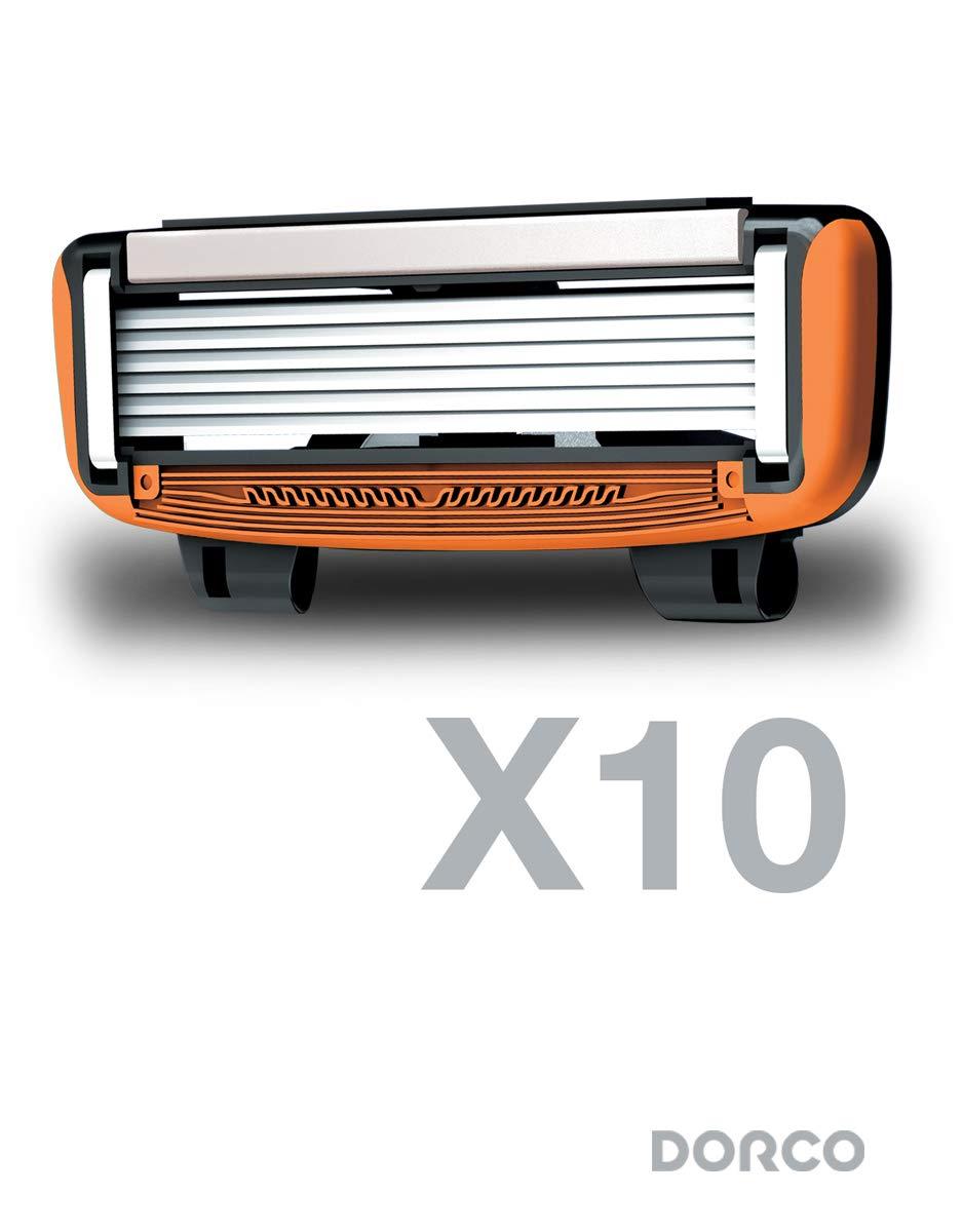 Dorco Pace 6 Six Blade Razor Blade System Value Pack (10 Pack + 1