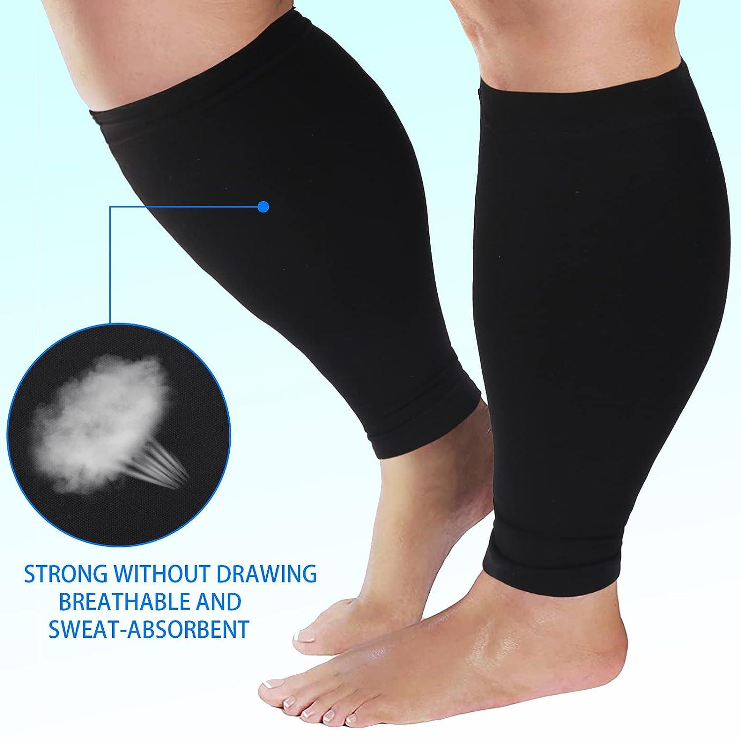 bounfend® Calf Compression Sleeves Socks for Men & Women (20-30mmHg) Leg  Plus Size, Medical Grade for Varicose Veins, Swelling, Shin Splint, Edema