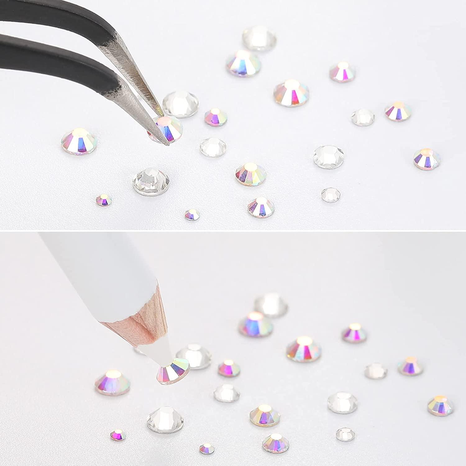 Beadsland 5280 Pieces Nail Art Rhinestones,Small Rhinestone for Makeup,Face  Eye Rhinestones Set Mix 12 Colors(SS10) and 6 Sizes(SS4-SS16) for Clear