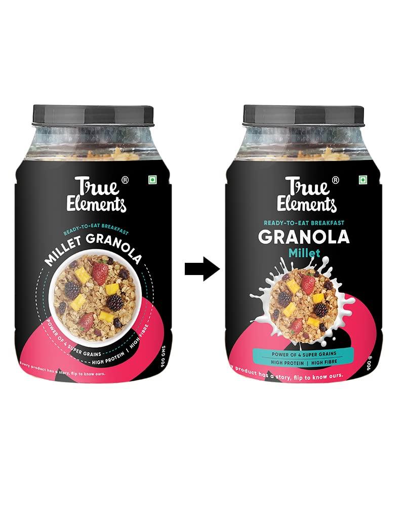 True Elements Millet Granola 31.74 Oz with 21 Millets like Jowar