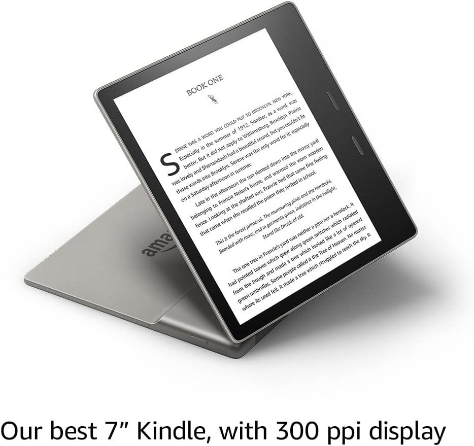 Kindle Oasis With 7 display and page turn buttons 32 GB Lockscreen