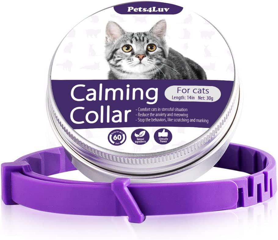 Pets4Luv Calming Collar for Cats Anxiety Relief with Pheromone