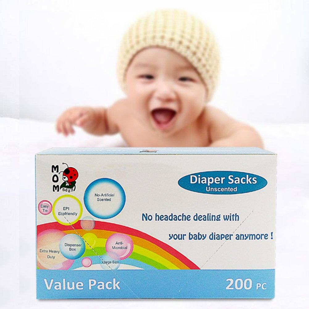 500 Disposable Fragranced Nappy Bags Bin Sacks Baby Tie Handle Diaper - View #3