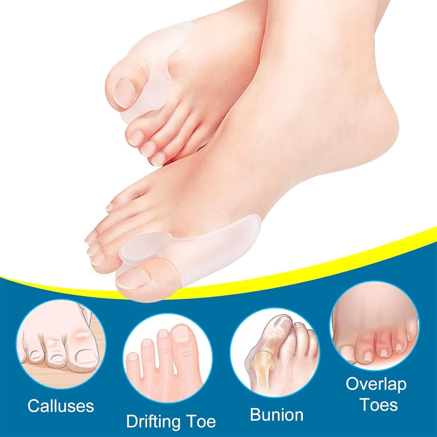 Gel Toe Spreader & Protector (4 Pieces) - Pain Relief for Crooked ...