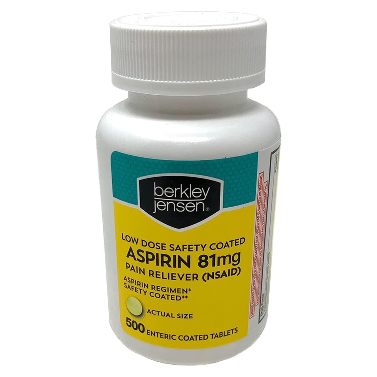 Berkley and Jensen Low Dose Safety Coated Aspirin 81mg 500ct