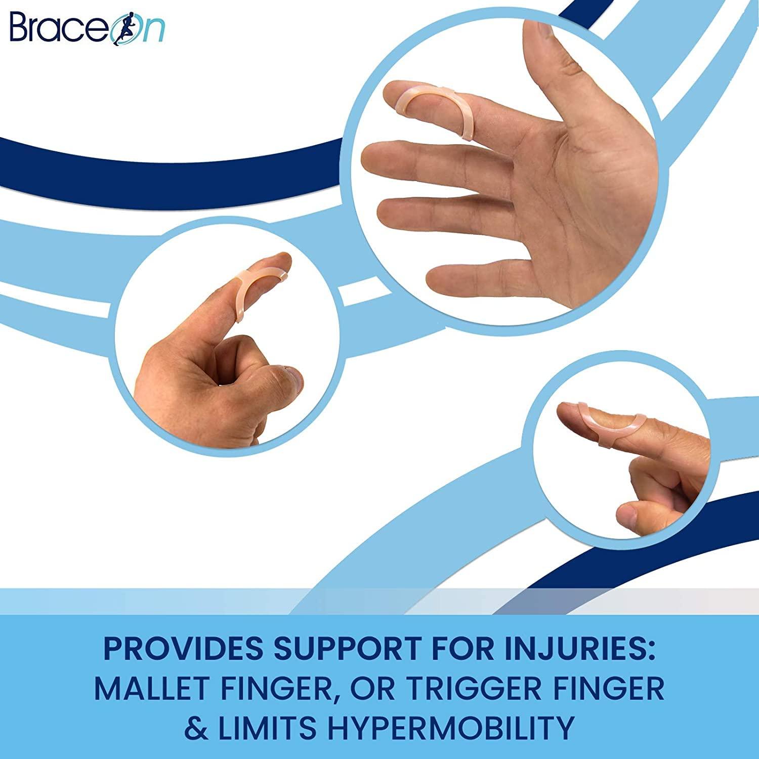 BraceOn EZ Finger Splint Trio 3Pack Sizes 8 9 10