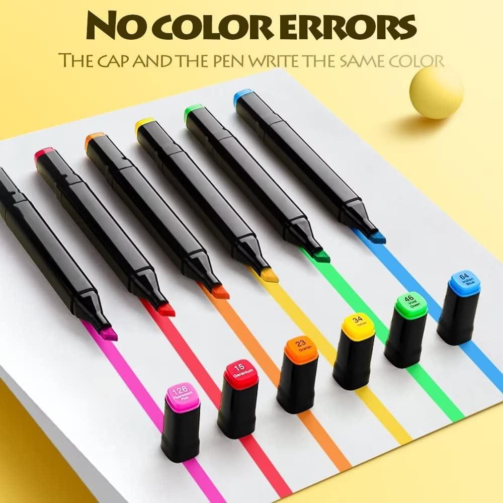 Piochoo Dual Brush Marker Pens,24 Colored UAE