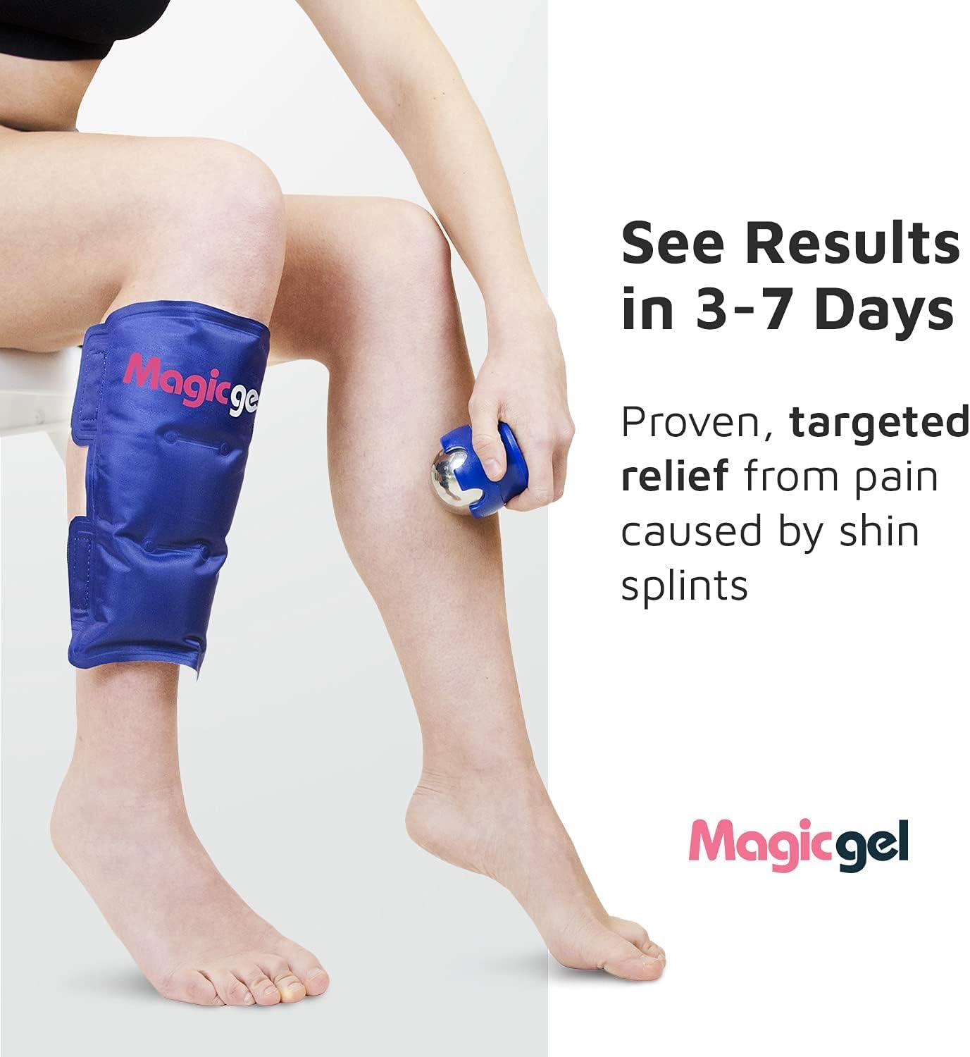 Shin Splint Relief Combo Cryoball & Stretch Bands Hot & Cold Therapy