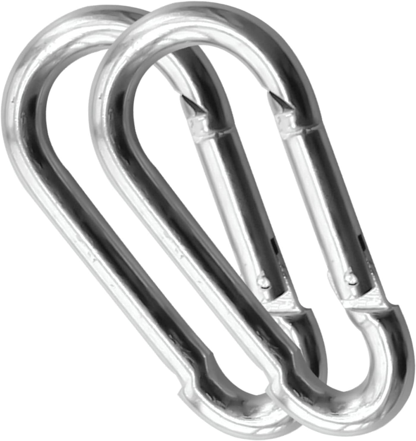 30Pack Heavy Duty Spring Snap Hooks 4Inch, 3/8 Carabiner Clips for