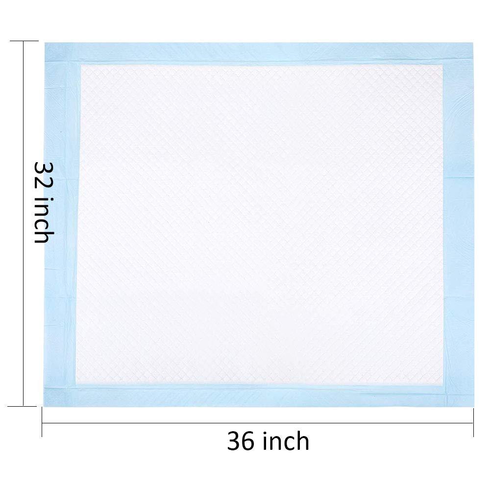 Extra Large 32x36 Inch Disposable Bed Incontinence Pads 20 Count