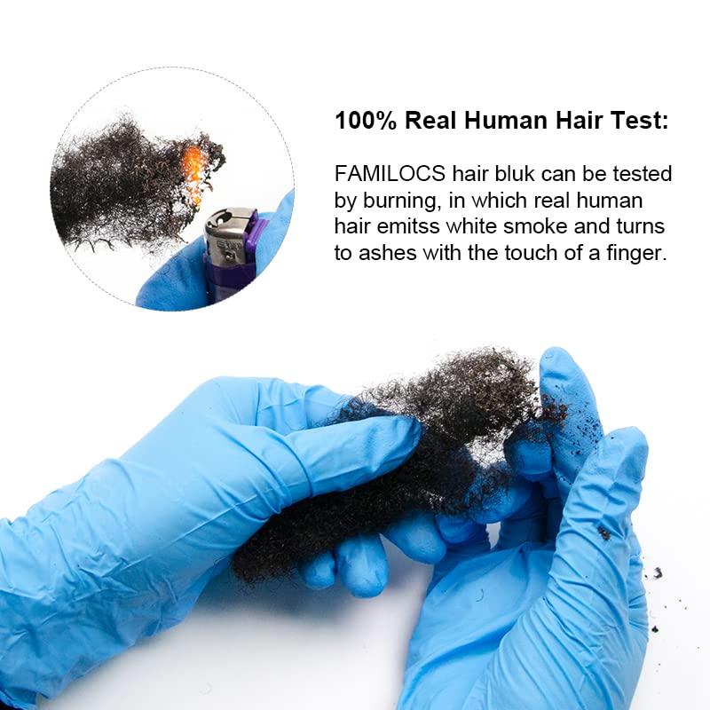 Jiffylocs Tight Afro Kinkys Bulk Human Hair For Dreadlock Extensions 100% Human Hair,5 Packs 8 Inch 150g,Natural Black #1B,Repair Extensions,Making Locs Twist Or Braids - View #10
