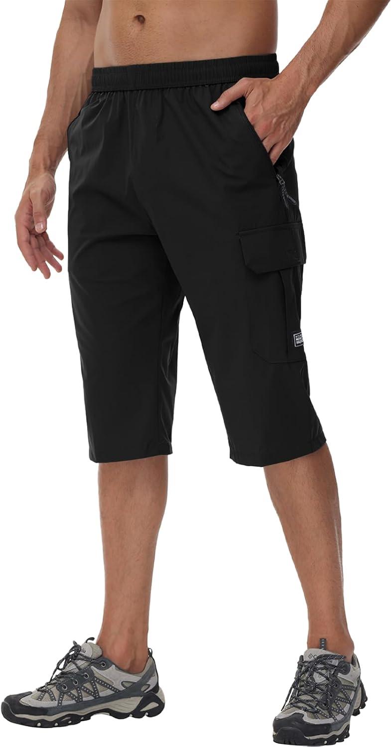 NANAMEEI 3/4 korte cargoshorts voor heren, outdoorshorts, waterdichte wandelbroek, stretch, trekkingbroek, MTB-broek, lange zomerbroek, donkergrijs, M NANAMEEI 3/4 korte cargoshorts voor heren, outdoorshorts, waterdichte wandelbroek, stretch, trekkingbroek, MTB-broek, lange zomerbroek, donkergrijs, M