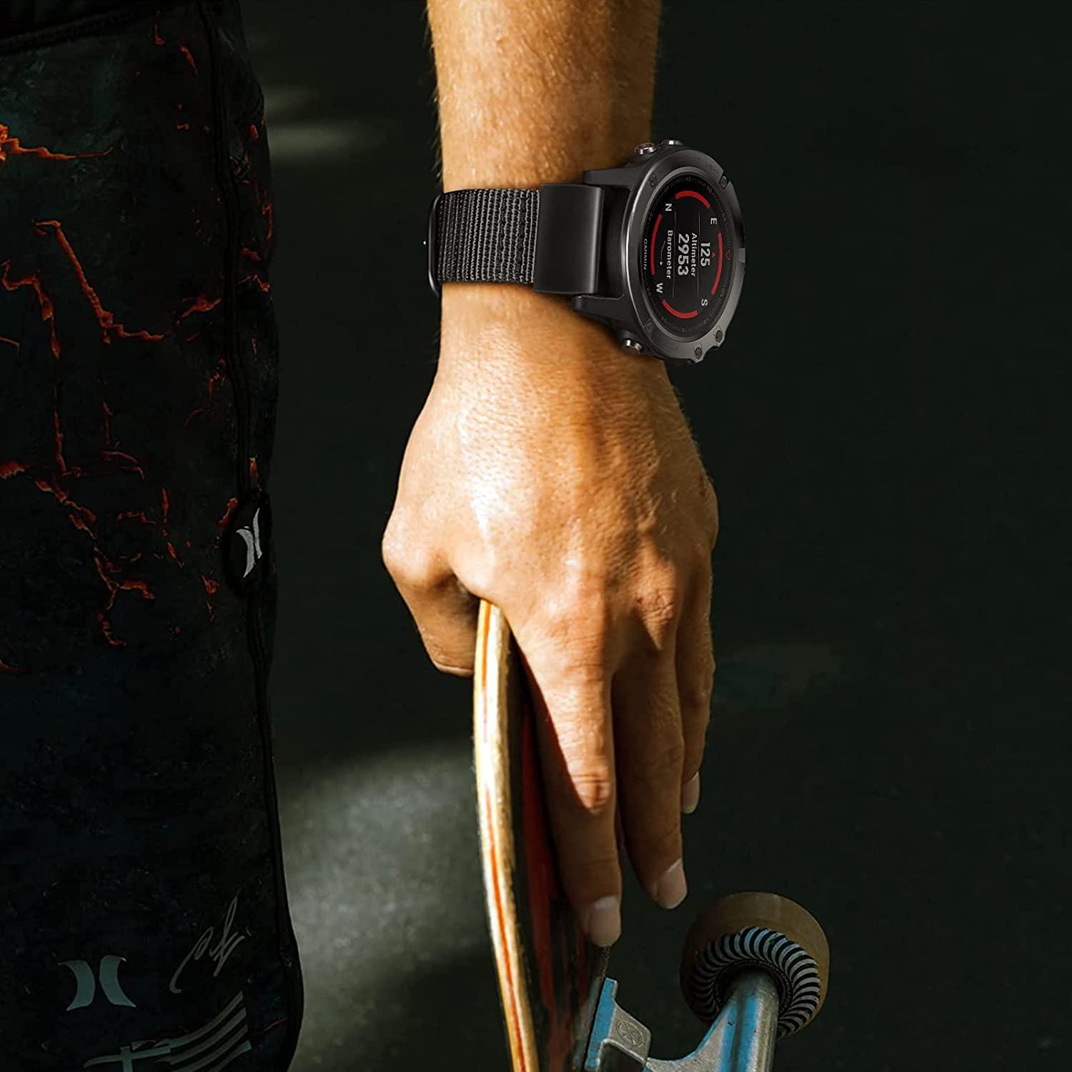 Quick Fit Rugged Nylon Sport Watch Band Strap For Garmin Fenix 7 7X 6 6X Pro  5X