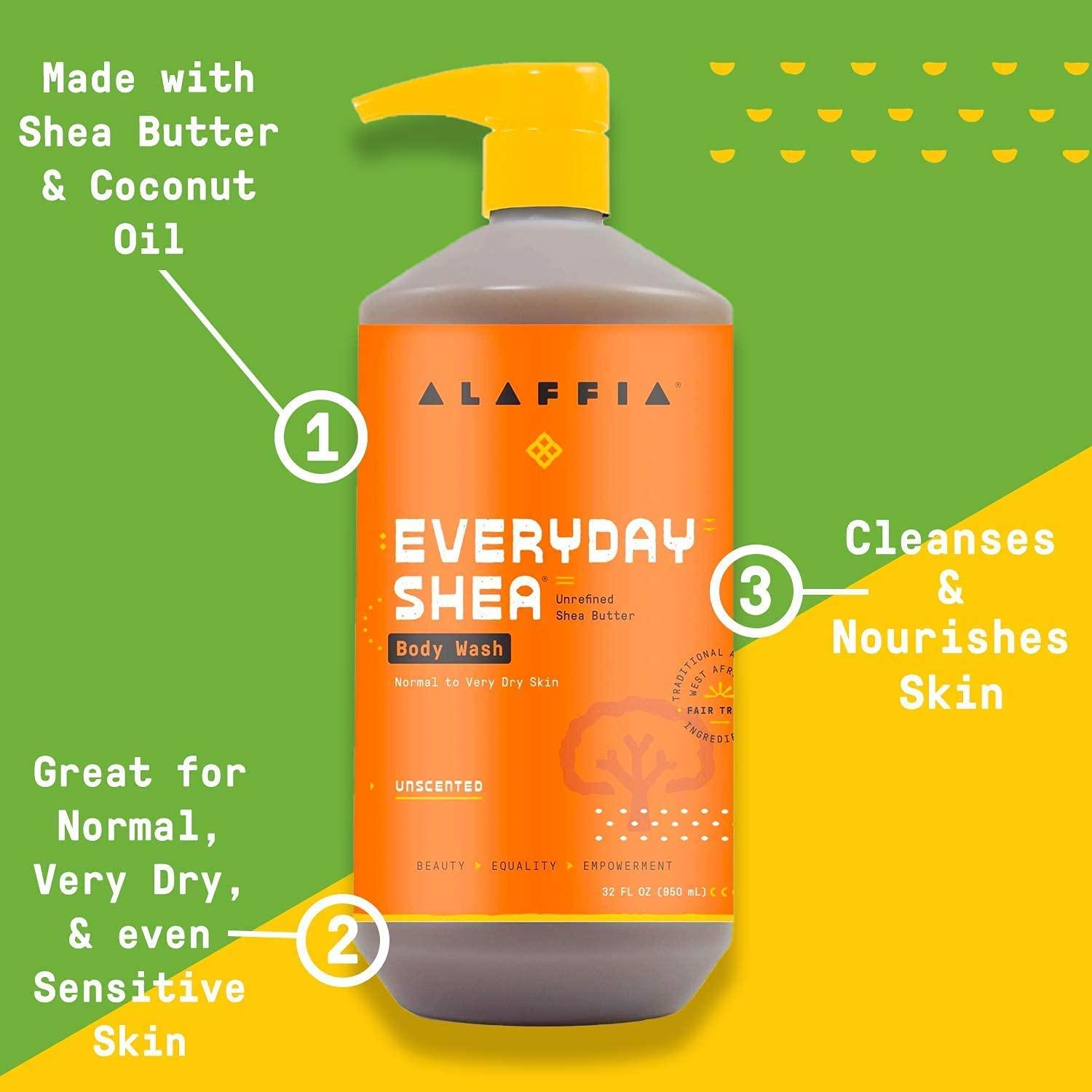 Alaffia Everyday Shea Body Wash, Naturally Helps Moisturize and