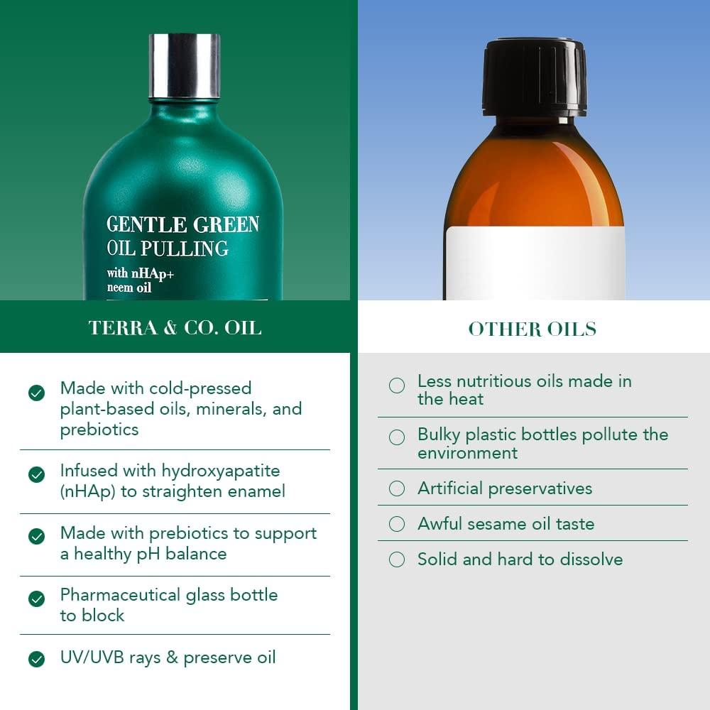 Terra & Co. Gentle Green Oil Pulling and Tongue Scraper with